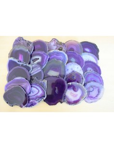 Achatscheiben lila, 25 Stück