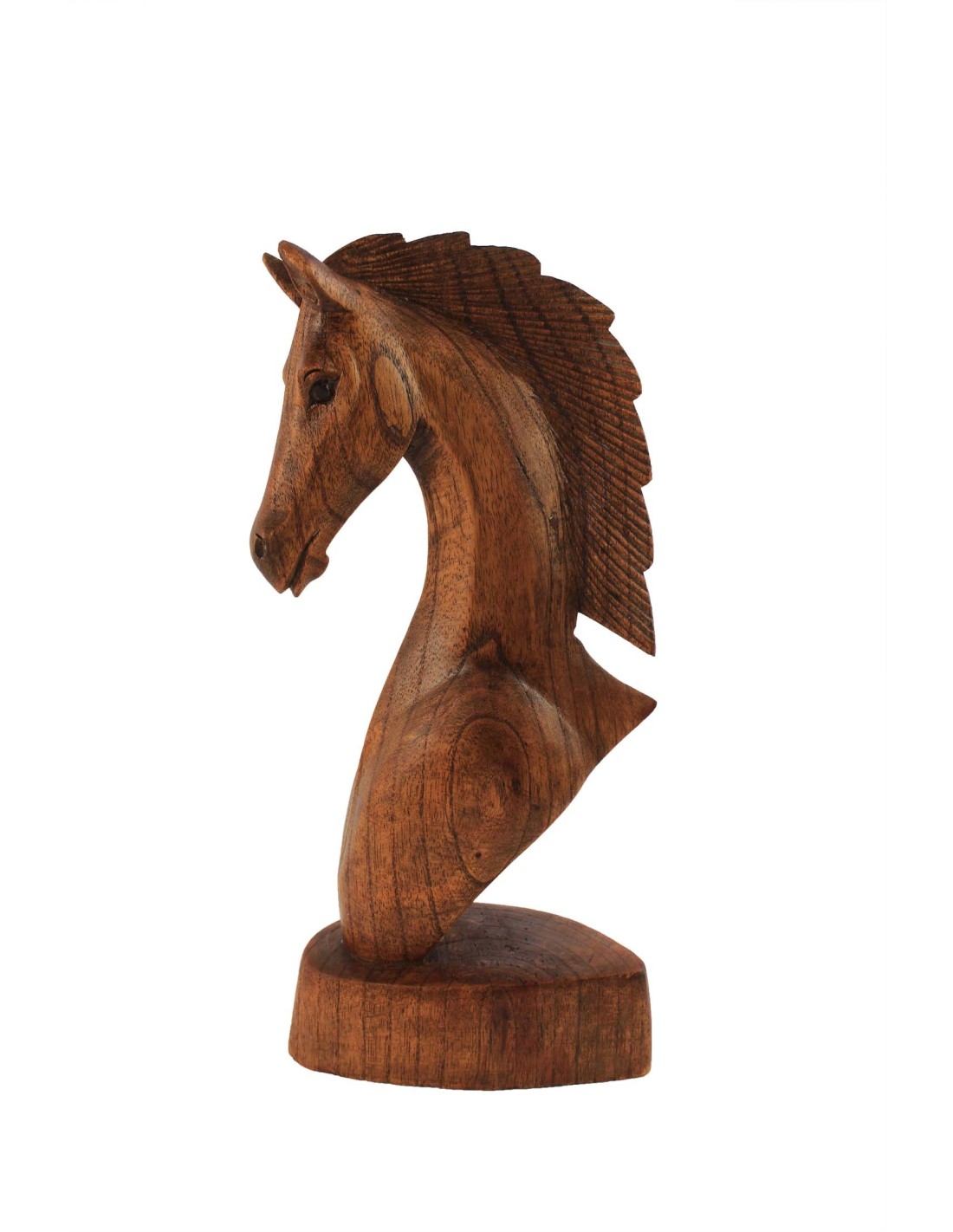 Gravur Pferdekopf aus Suarholz, 30 cm