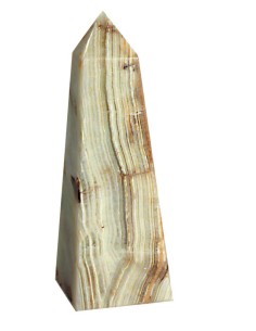 Obelisk aus Onyxmarmor ca. 3,7 x 12,5 cm / 1,5 x 5 inch
Pakistan