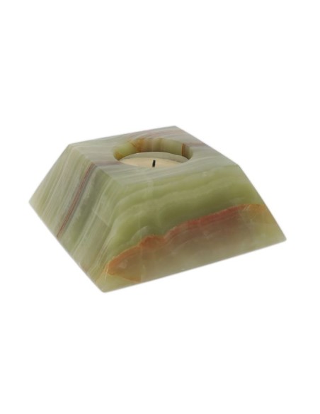 Teelichthalter aus Onyxmarmor "Pyramidenstumpf" ca. 10 x 6,2 x 3,7 cm / 4 x 2,5 x 1,5 inch
Pakistan