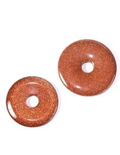 Anhänger gebohrt Donut 40 mm Goldfluss