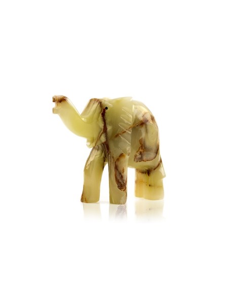 Elefant aus Onyxmarmor - 20 cm