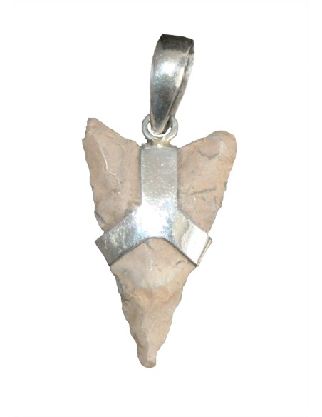 Anhänger mit Silberfassung Steinzeit-Pfeilspitze